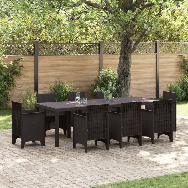 Kerti Asztal Barna 250 x 100 x 73 cm polirattan