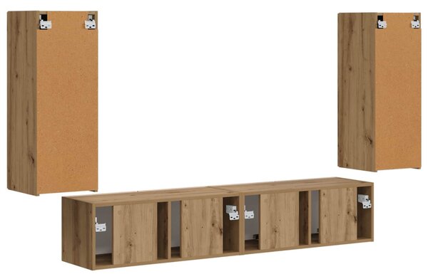 TV falit kabinet szett 4 pcs Artisan tölgy Faanyag