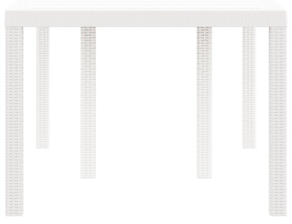 Kerti Asztal Fehér 150 x 100 x 73 cm polirattan