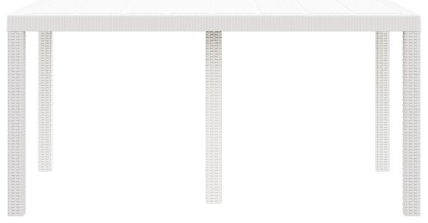 Kerti Asztal Fehér 150 x 100 x 73 cm polirattan