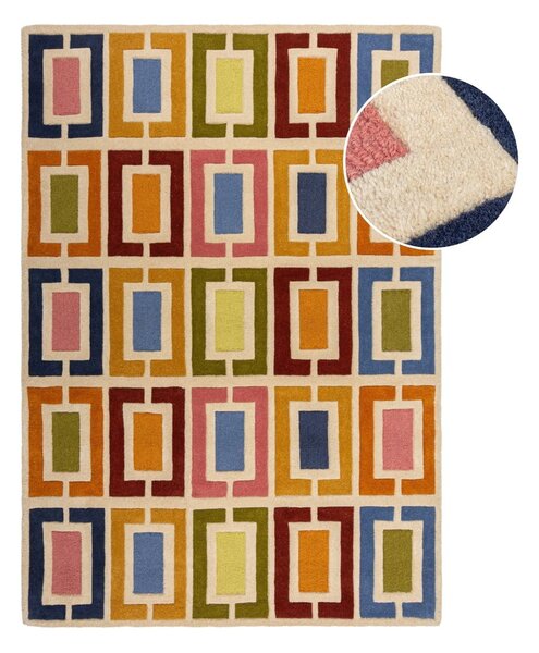Kézi szövésű gyapjú szőnyeg 160x230 cm Retro Blocks – Flair Rugs