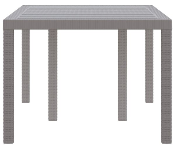 Kerti Asztal Világosszürke 150 x 100 x 73 cm polirattan