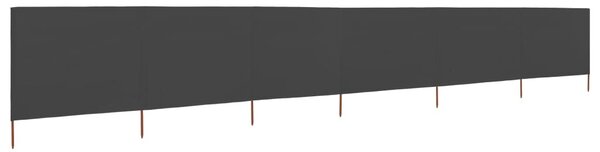 Szürke 6-paneles szövet szélellenző 800 x 80 cm