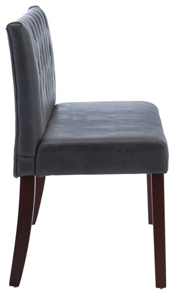 Szürke művelúr pad 120 cm