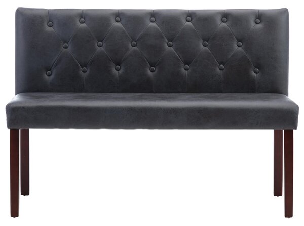 Szürke művelúr pad 120 cm