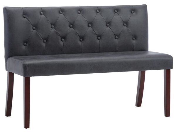 Szürke művelúr pad 120 cm