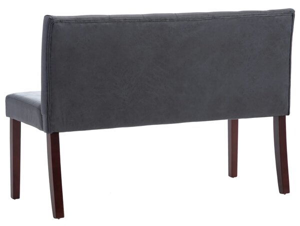 Szürke művelúr pad 120 cm