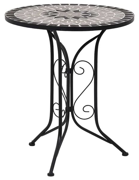 Szürke kerámia mozaikos bisztróasztal 60 cm
