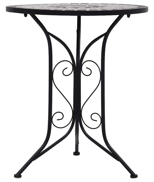 Szürke kerámia mozaikos bisztróasztal 60 cm