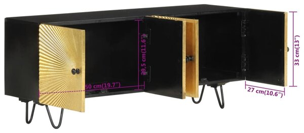 Tömör mangófa TV-szekrény 110 x 30 x 45 cm