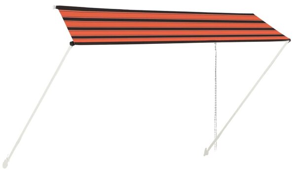 Narancssárga és barna feltekerhető napellenző 350 x 150 cm