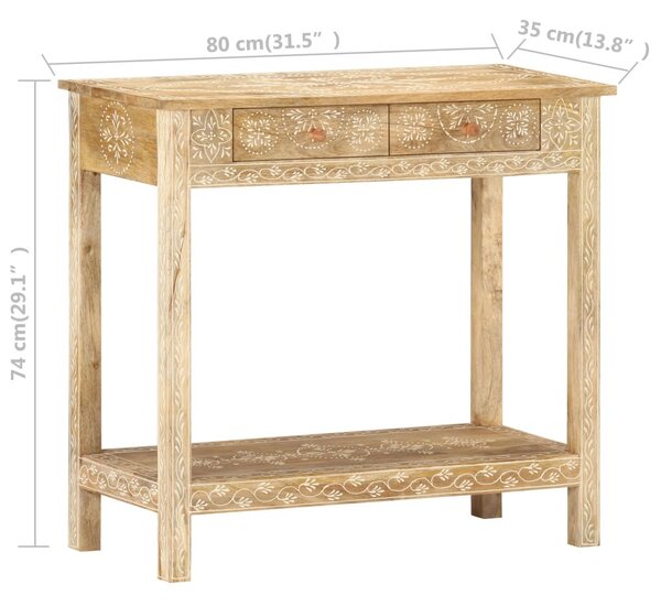 Tömör mangófa tálalóasztal 80 x 35 x 74 cm