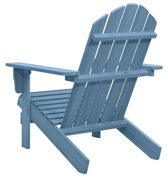 VidaXL kék tömör fenyőfa kerti Adirondack szék