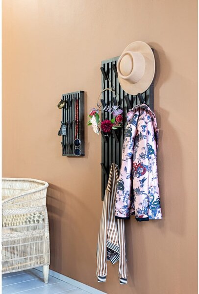 Sötétbarna tölgyfa fogas panel 46x100x8 cm Parco – Spinder Design