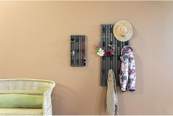 Sötétbarna tölgyfa fogas panel 46x100x8 cm Parco – Spinder Design