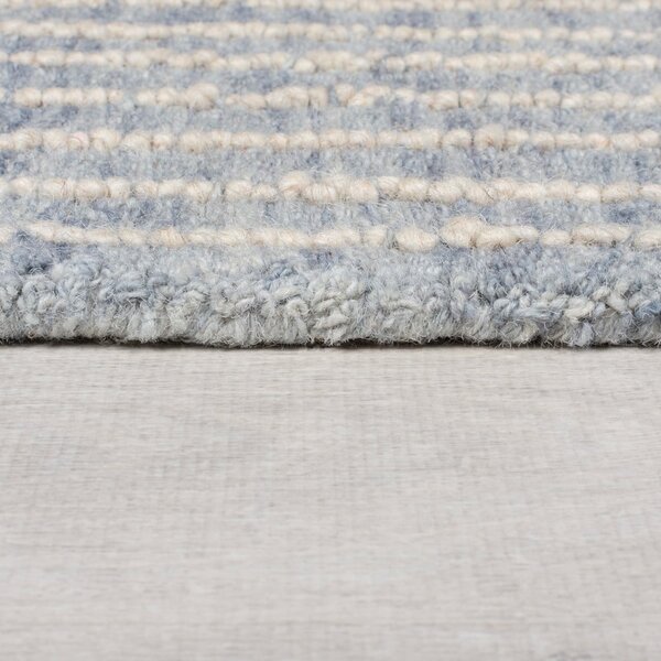 Világoskék kézi szövésű gyapjú szőnyeg 200x290 cm Memphis Wool – Flair Rugs