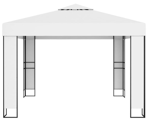 Fehér dupla tetős pavilon 3 x 3 m