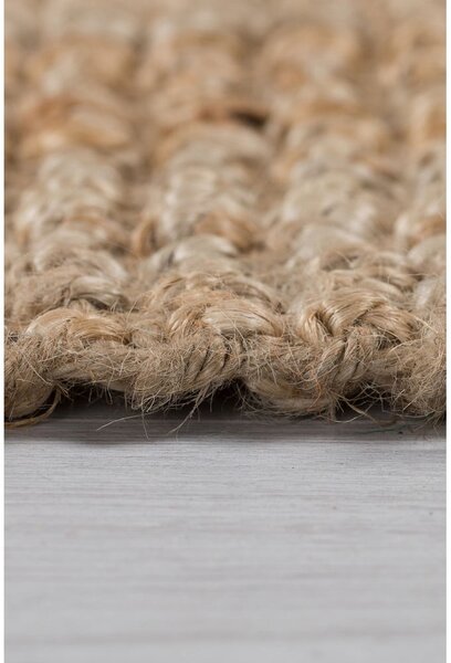 Natúr színű kézi szövésű juta futószőnyeg 60x150 cm Jute Boucle – Flair Rugs