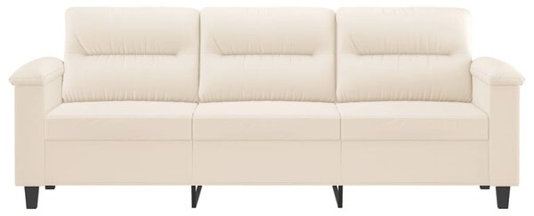 3 személyes bézs mikroszálas szövetkanapé 180 cm