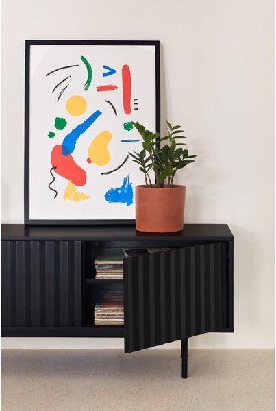 Fekete TV-állvány 180x52 cm Sierra – Teulat