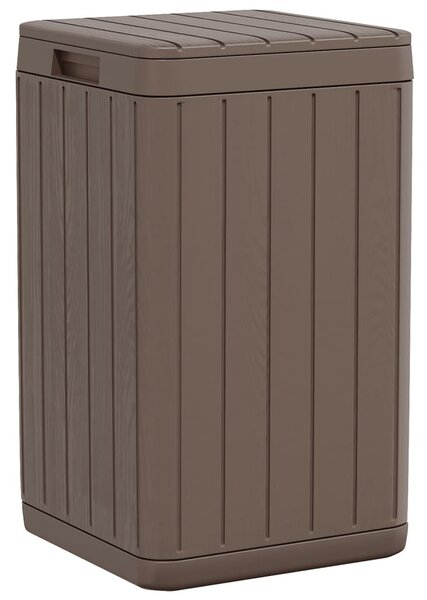 Barna PP kültéri szemeteskuka 38 x 38 x 65 cm