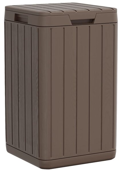 Barna PP kültéri szemeteskuka 38 x 38 x 65 cm