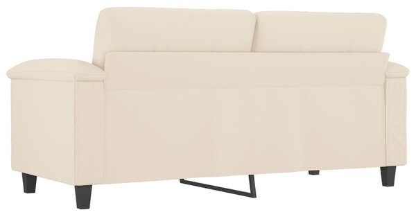 Kétszemélyes bézs mikroszálas szövetkanapé 140 cm