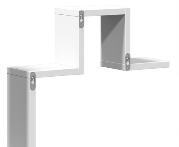 Fehér szerelt fa fali polc 104,5 x 10 x 43 cm