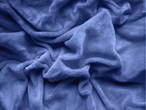 SOFT kék mikroplüss lepedő 180x200 cm