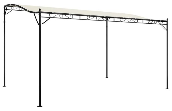 Krémszínű szövet és acél pavilon 4 x 3 m 180 g/m²
