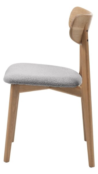Világosszürke-natúr színű étkezőszék Elim – Unique Furniture