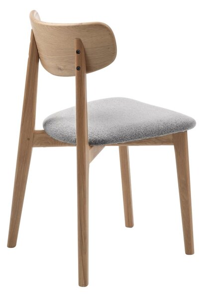 Világosszürke-natúr színű étkezőszék Elim – Unique Furniture