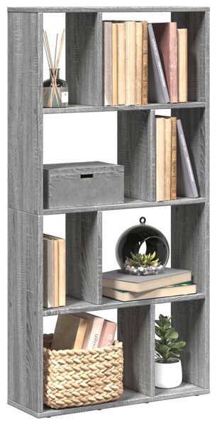 Szürke sonoma színű szerelt fa könyvespolc 60 x 20 x 120,5 cm