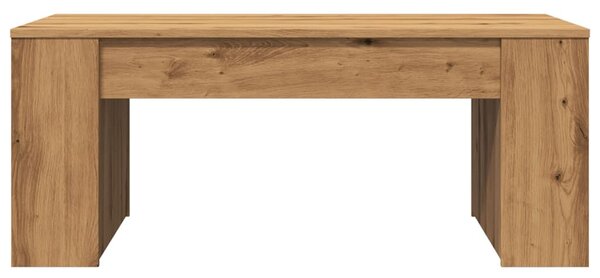 Kézműves tölgy színű szerelt fa dohányzóasztal 102 x 55 x 42 cm