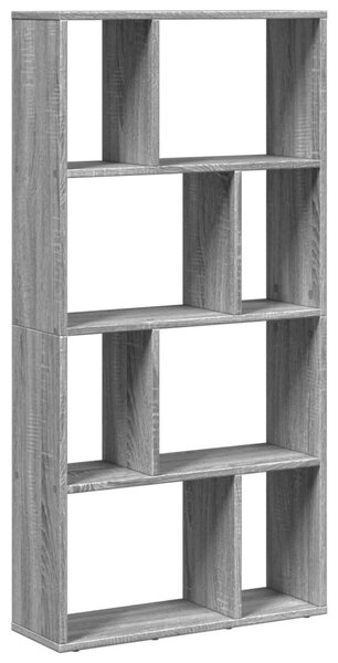 Szürke sonoma színű szerelt fa könyvespolc 60 x 20 x 120,5 cm