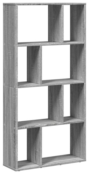 Szürke sonoma színű szerelt fa könyvespolc 60 x 20 x 120,5 cm