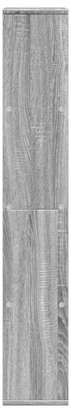 Szürke sonoma színű szerelt fa könyvespolc 60 x 20 x 120,5 cm