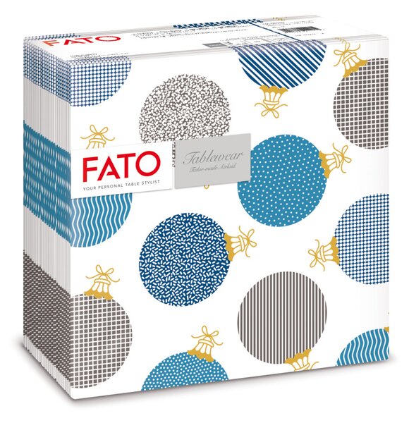 Fato Sztár karácsonyi szalvéta Bubble Silver 2 rétegű 38x38cm 40 szál/csomag