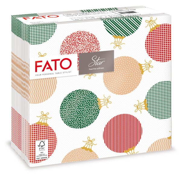 Fato Sztár karácsonyi szalvéta Bubble Gold 2 rétegű 38x38cm 40 szál/csomag