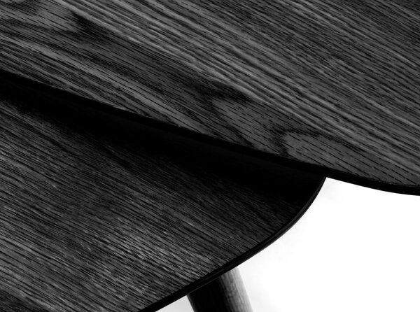 Fekete dohányzóasztal szett 2 db-os 70x100 cm Adda – Unique Furniture