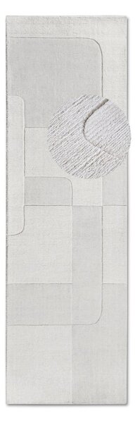 Krémszínű kézi szövésű gyapjú futószőnyeg 80x250 cm Charlotte – Villeroy&Boch