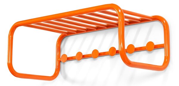 Narancssárga fém fali fogas polccal 72 cm Retro – Spinder Design