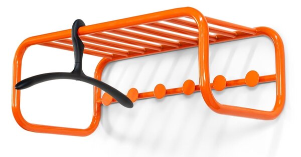 Narancssárga fém fali fogas polccal 72 cm Retro – Spinder Design