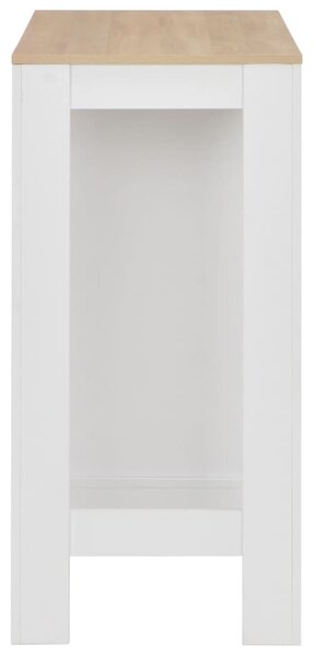Fehér bárasztal polccal 110 x 50 x 103 cm