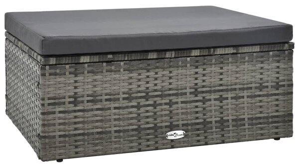 5 részes szürke polyrattan kerti ülőgarnitúra párnákkal