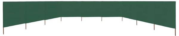 Zöld 9-paneles szövet szélfogó 1200 x 80 cm