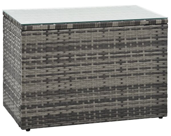 5 részes szürke polyrattan kerti ülőgarnitúra párnákkal