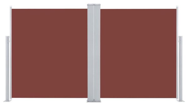 Barna behúzható oldalsó napellenző 140 x 600 cm