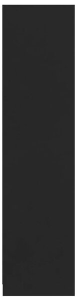Fekete szerelt fa ruhásszekrény 100 x 50 x 200 cm