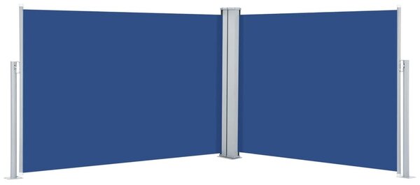 Kék behúzható oldalsó napellenző 100 x 1000 cm